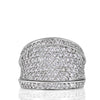 2.45ct Round Cut Diamond Right Hand Ring in 14K White Gold