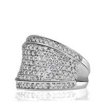 2.45ct Round Cut Diamond Right Hand Ring in 14K White Gold