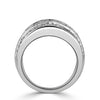 2.45ct Round Cut Diamond Right Hand Ring in 14K White Gold