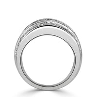 2.45ct Round Cut Diamond Right Hand Ring in 14K White Gold