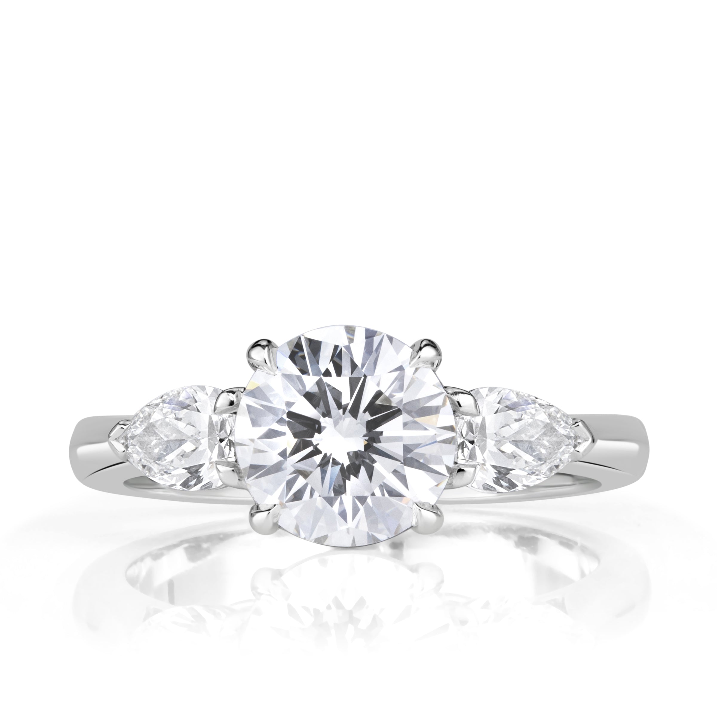 2.27ct Round Brilliant Cut Diamond Engagement Ring Mark Broumand 2.27ct Round Brilliant Cut Diamond Engagement Ring Mark Broumand
