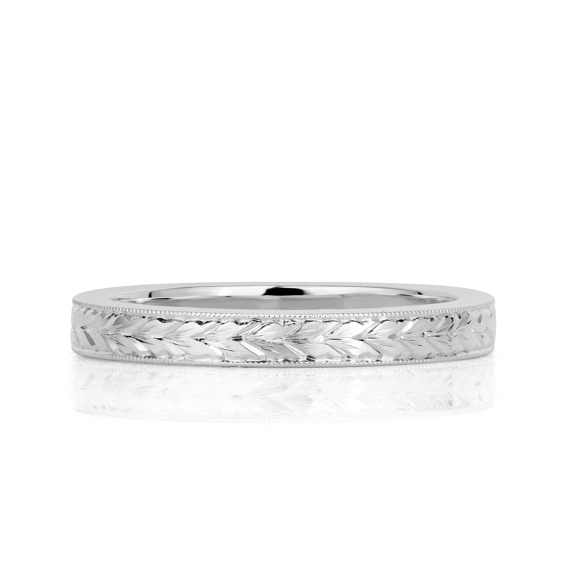 Women's Hand Engraved Wedding Band