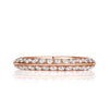1.35ct Round Brilliant Cut Diamond Knife Edge Eternity Band in 18k Rose Gold