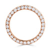1.35ct Round Brilliant Cut Diamond Knife Edge Eternity Band in 18k Rose Gold