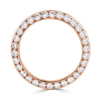 1.35ct Round Brilliant Cut Diamond Knife Edge Eternity Band in 18k Rose Gold