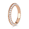 1.35ct Round Brilliant Cut Diamond Knife Edge Eternity Band in 18k Rose Gold