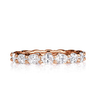 2.00ct Oval Cut Diamond Eternity Band in 18k Rose Gold