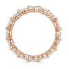 2.00ct Oval Cut Diamond Eternity Band in 18k Rose Gold