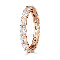 2.00ct Oval Cut Diamond Eternity Band in 18k Rose Gold