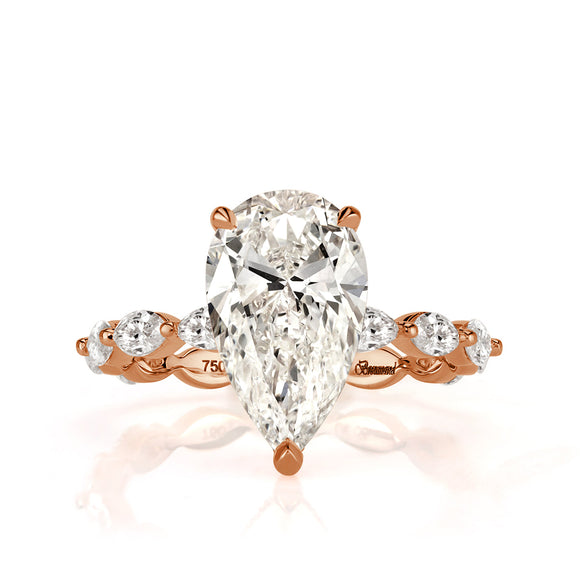 Marquise Band Diamond Engagement Ring