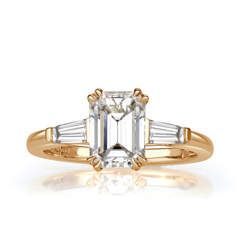 Tapered Baguette Three-Stone Engagement Ring