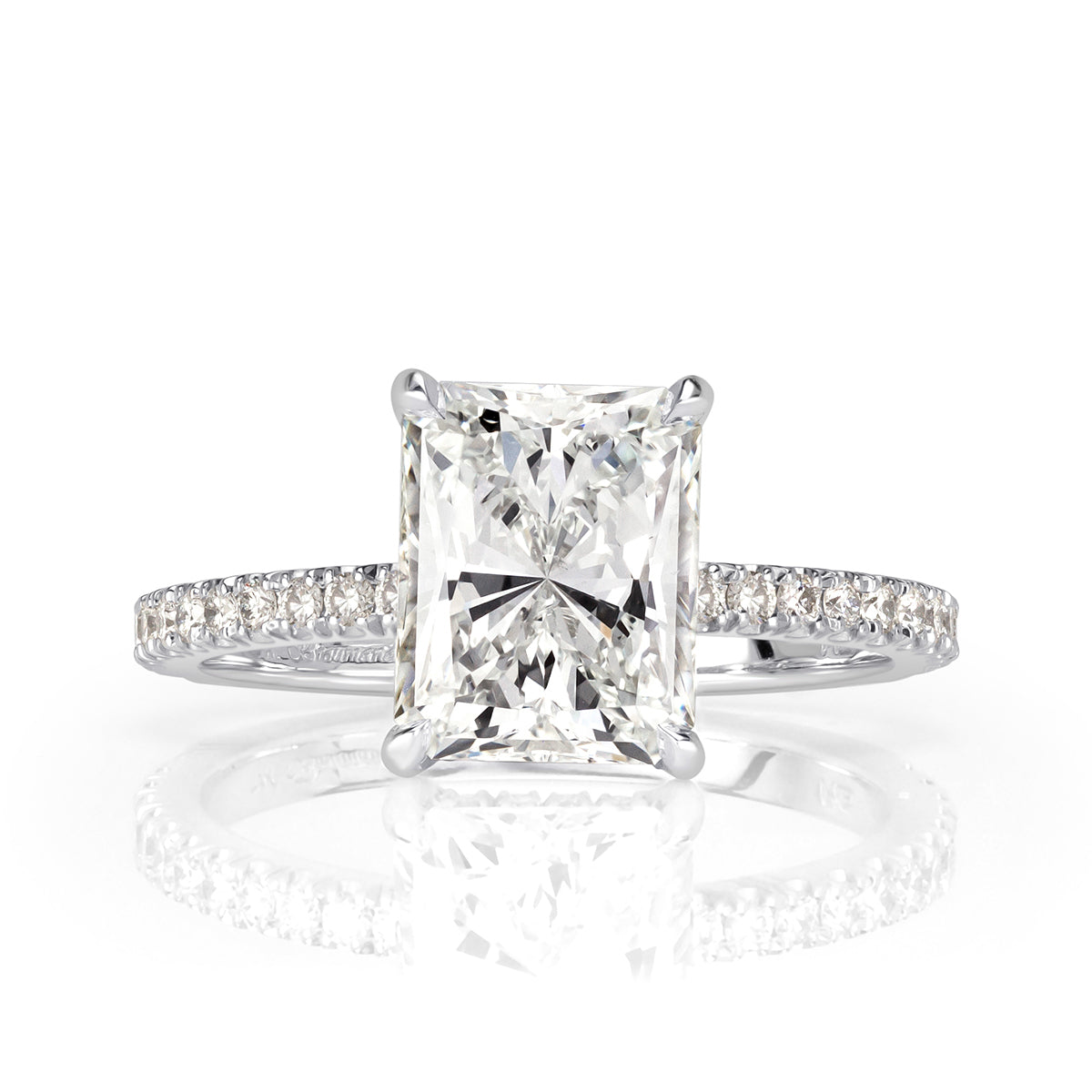3.17ct Radiant Cut Diamond Engagement Ring