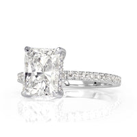 3.17ct Radiant Cut Diamond Engagement Ring