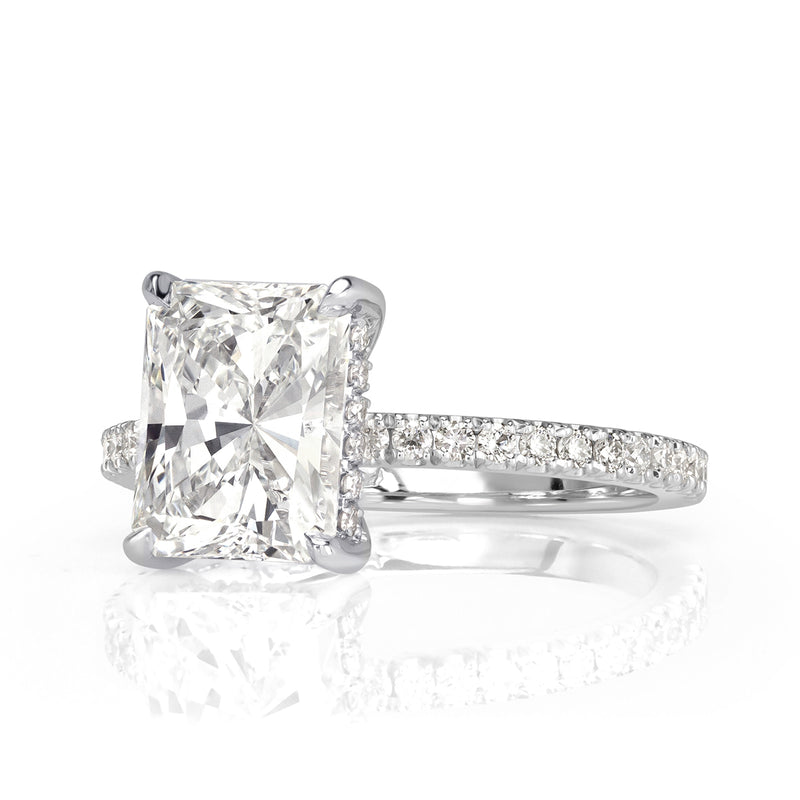 3.17ct Radiant Cut Diamond Engagement Ring