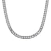 31.82ct Emerald Cut Diamond Tennis Necklace in 18k White Gold