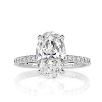2.90ct Oval Cut Diamond Engagement Ring in Platinum
