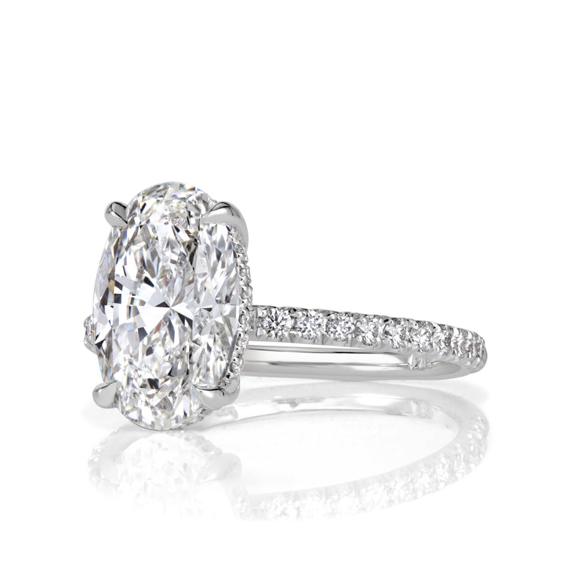 2.90ct Oval Cut Diamond Engagement Ring