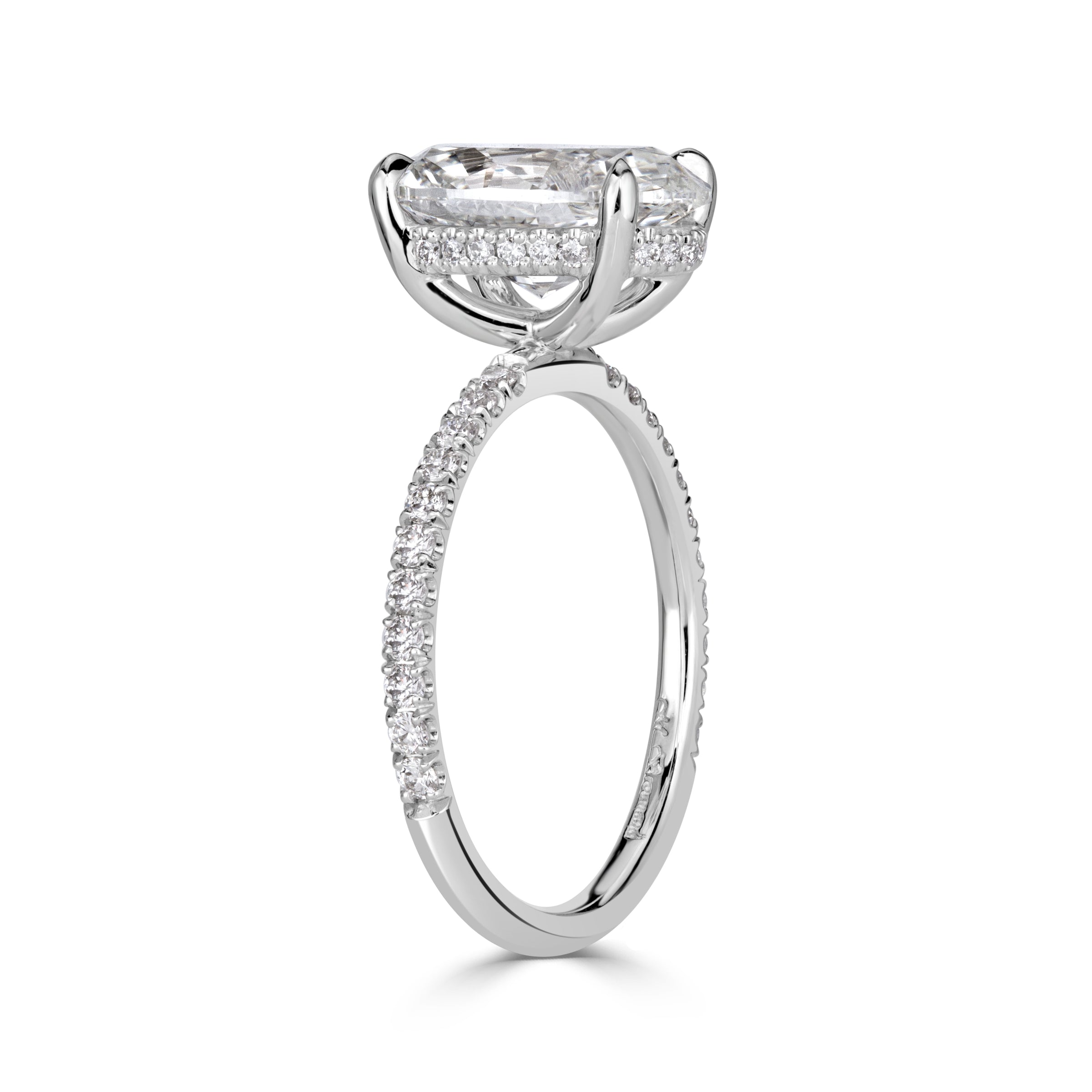 2.90ct Oval Cut Diamond Engagement Ring in Platinum