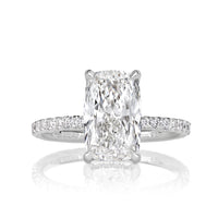 3.97ct Elongated Cushion Cut Diamond Engagement Ring