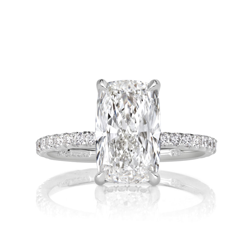 3.97ct Elongated Cushion Cut Diamond Engagement Ring