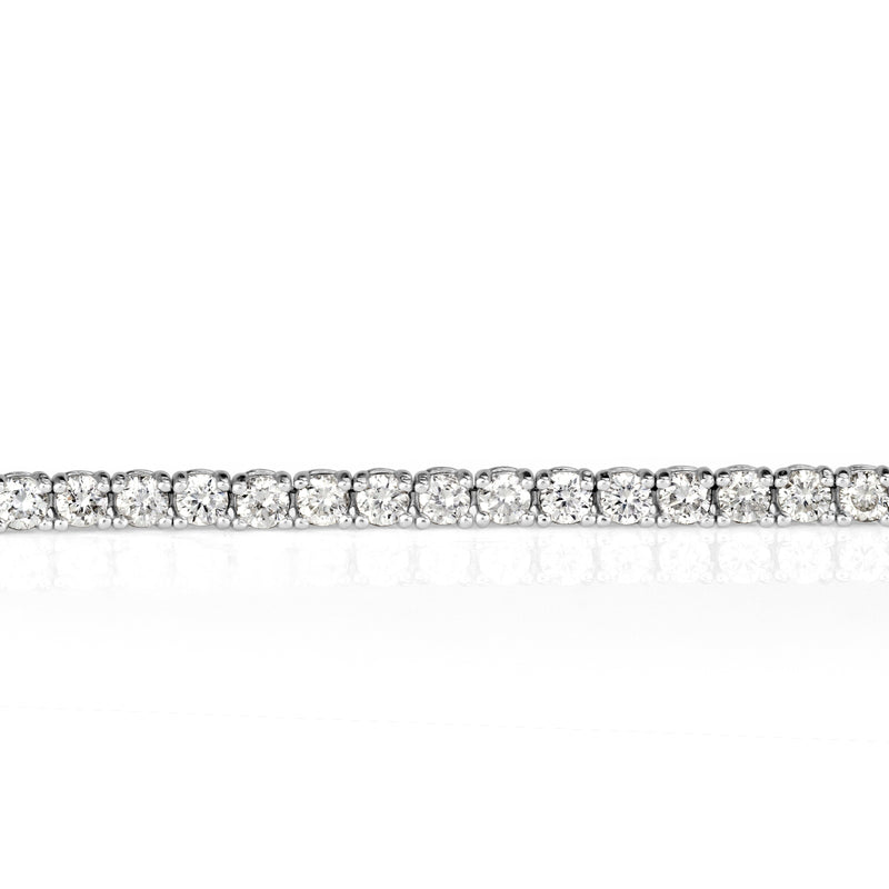 2.45ct Round Brilliant Cut Diamond Tennis Bracelet in 18k White Gold at 7"