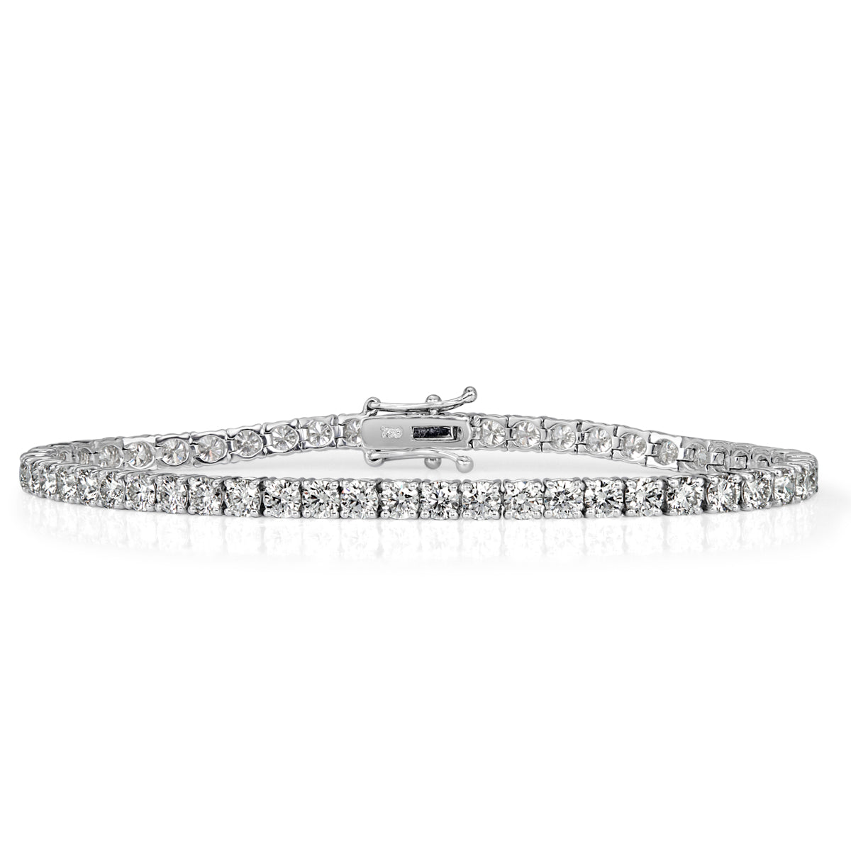 10.25ct Round Brilliant Cut Diamond Tennis Bracelet in 18k White Gold