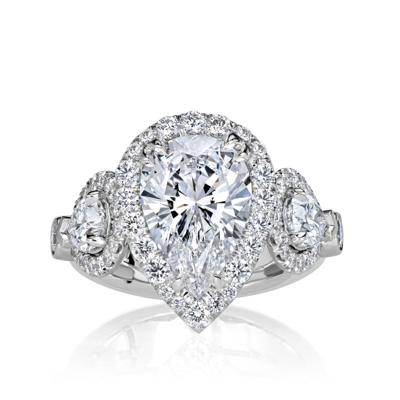 4.77ct Pear Shape Diamond Engagement Ring