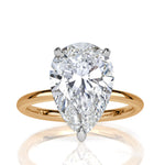 5.21ct Pear Shape Diamond Engagement Ring
