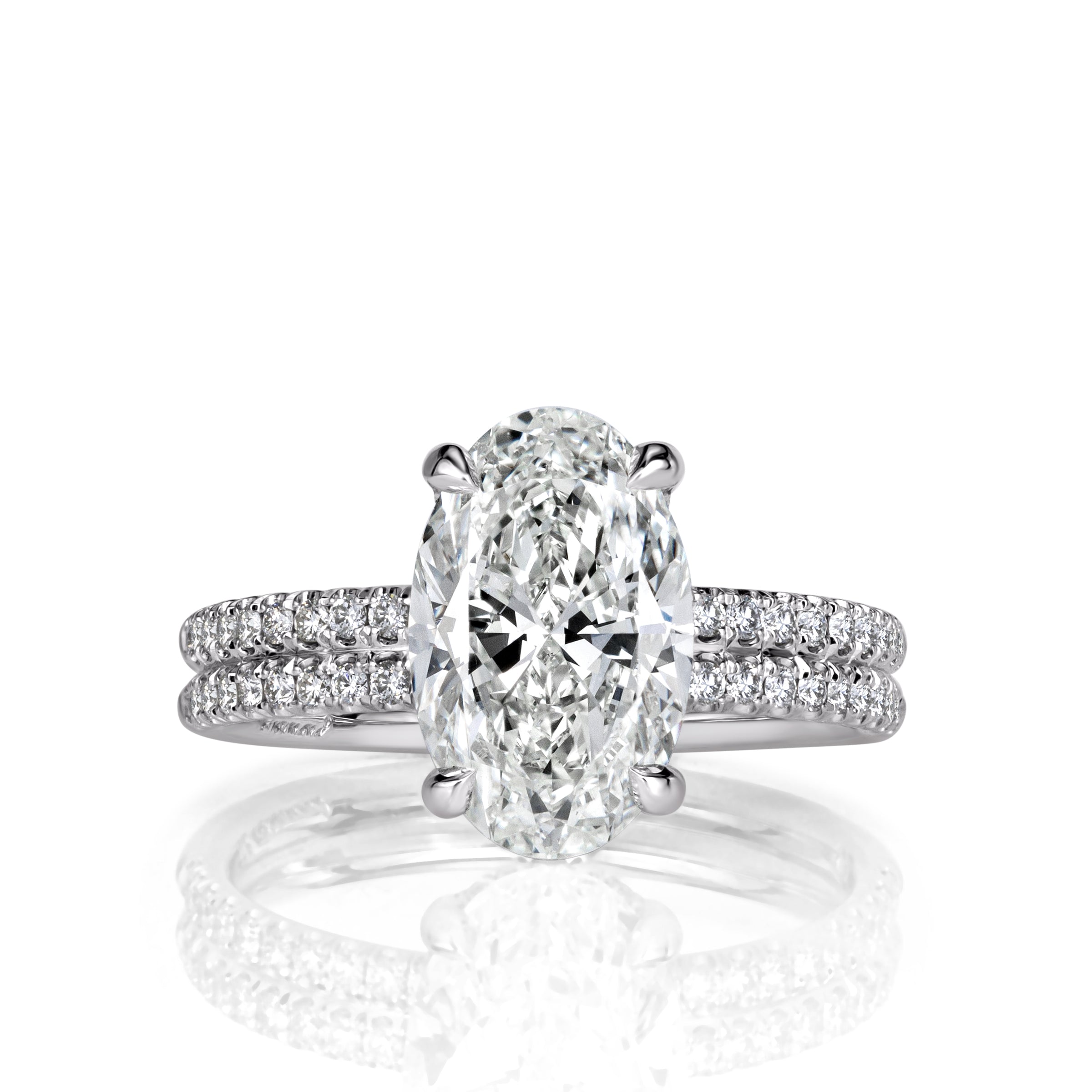 3.42ct Oval Cut Diamond Engagement Ring