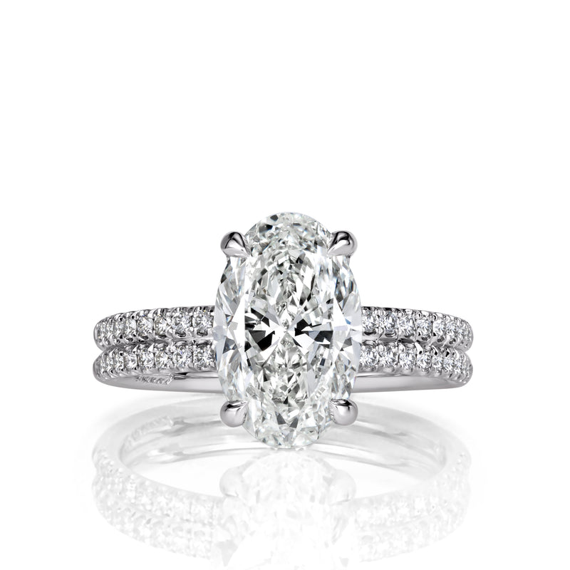 3.42ct Oval Cut Diamond Engagement Ring