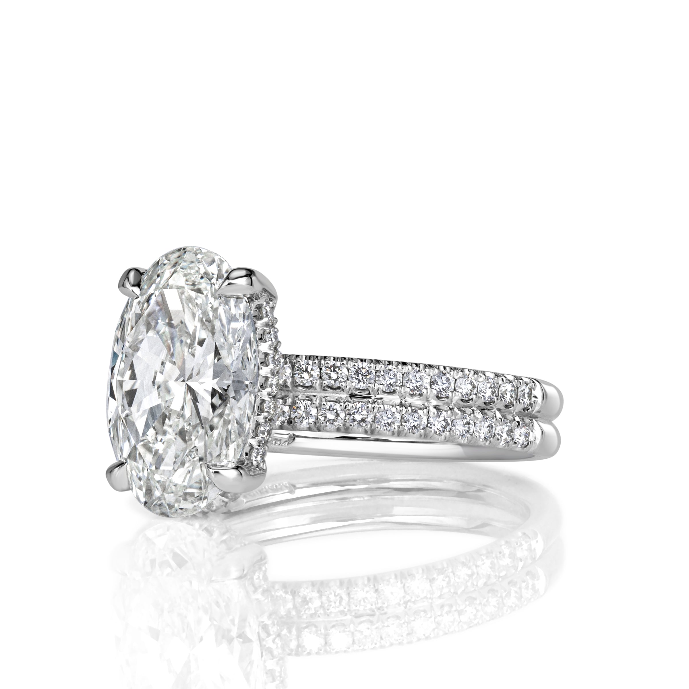 3.42ct Oval Cut Diamond Engagement Ring