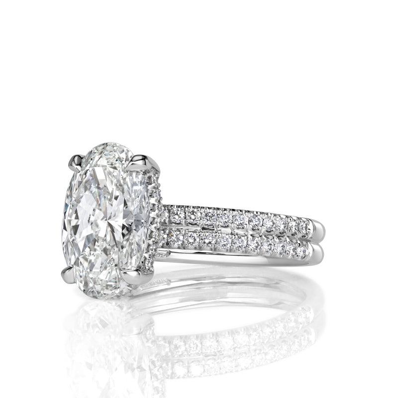 3.42ct Oval Cut Diamond Engagement Ring