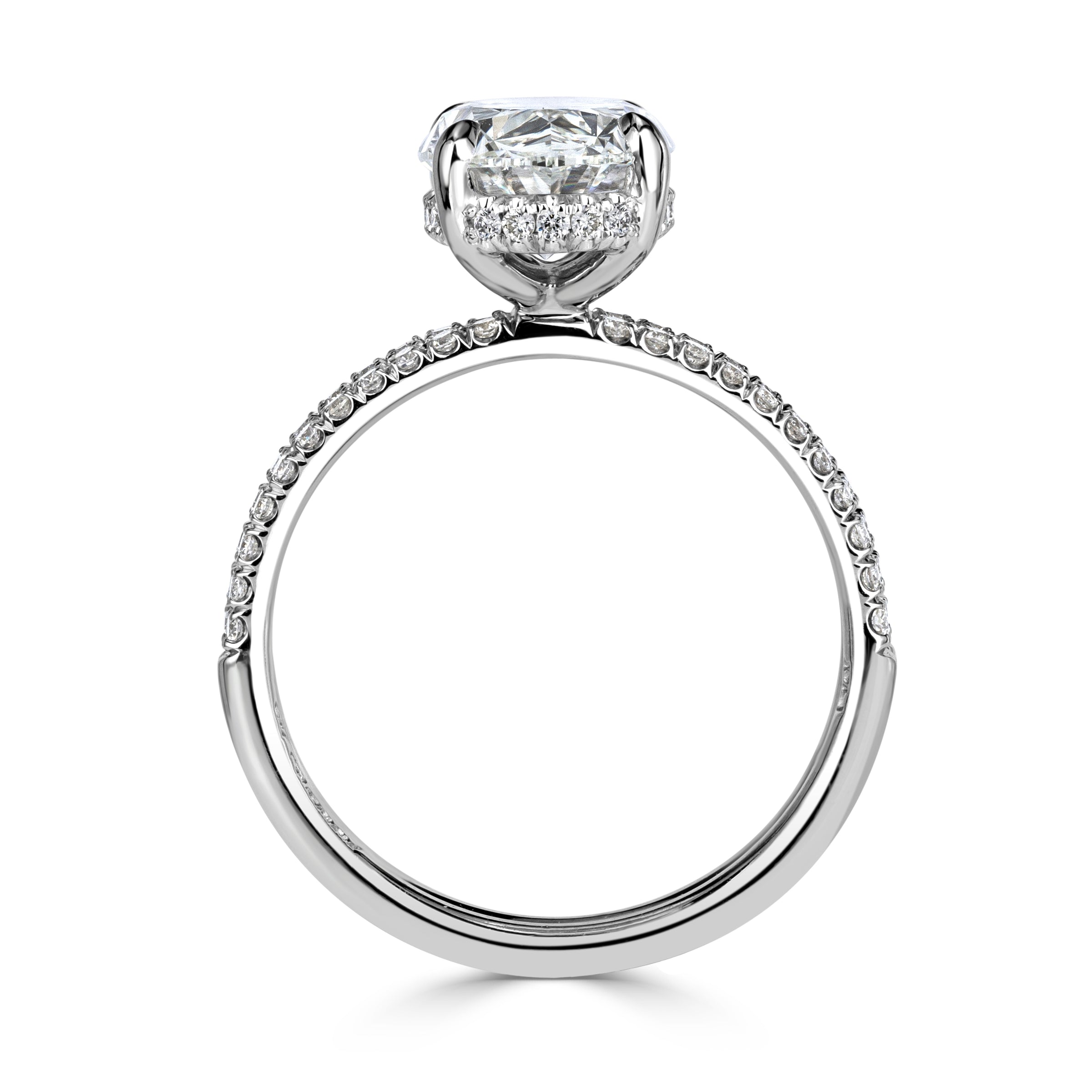 3.42ct Oval Cut Diamond Engagement Ring