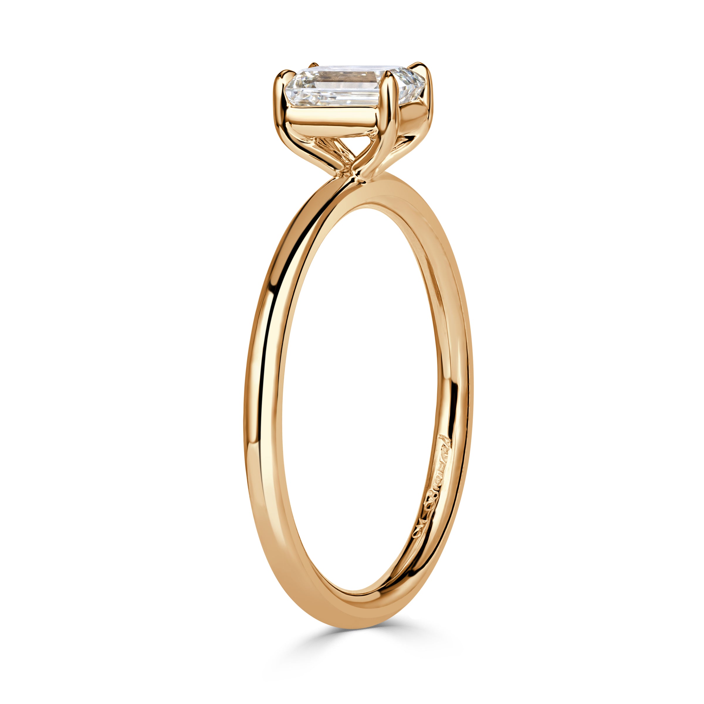 0.70ct Emerald Cut Diamond Engagement Ring