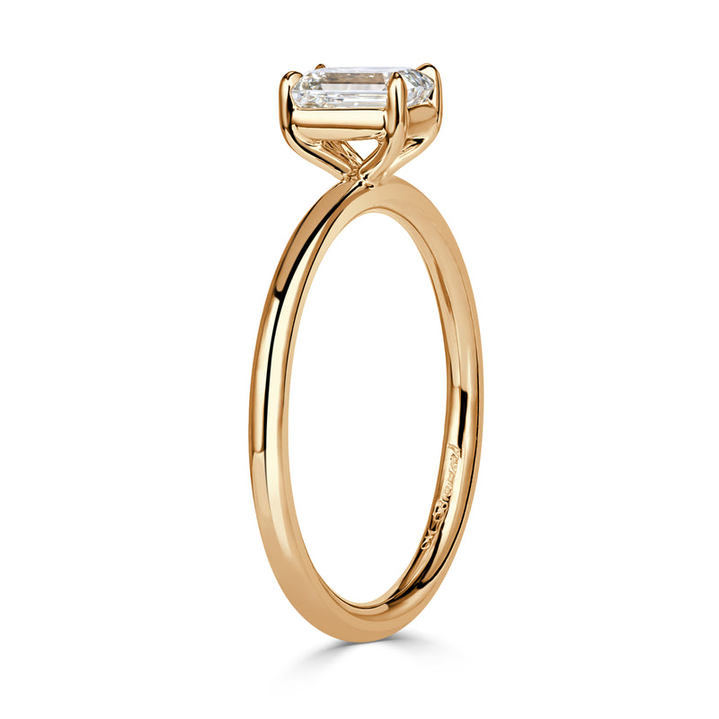 0.70ct Emerald Cut Diamond Engagement Ring