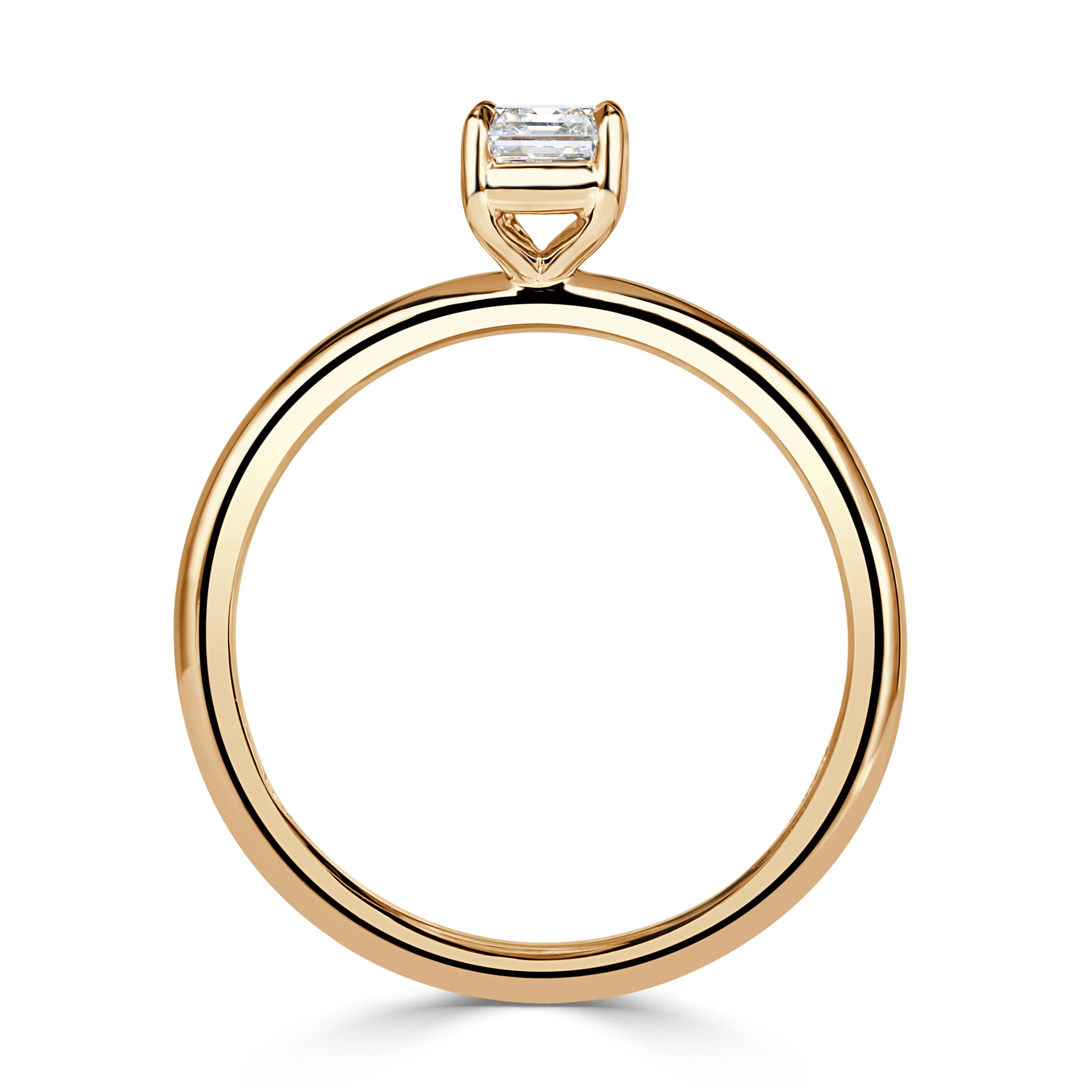 0.70ct Emerald Cut Diamond Engagement Ring