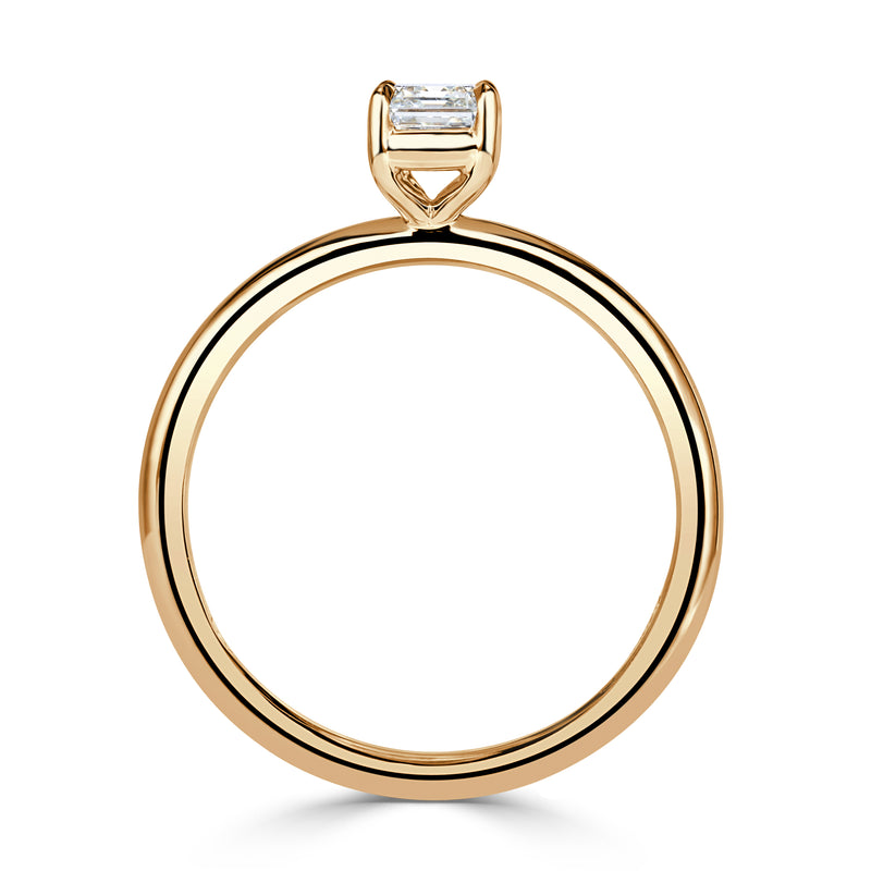 0.70ct Emerald Cut Diamond Engagement Ring