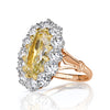 3.80ct Yellow Oval Cut Diamond Engagement Ring
