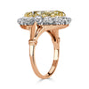 3.80ct Yellow Oval Cut Diamond Engagement Ring