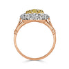 3.80ct Yellow Oval Cut Diamond Engagement Ring
