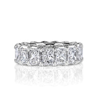 8.30ct Radiant Cut Diamond Eternity Band in 18k White Gold