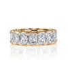 8.30ct Radiant Cut Diamond Eternity Band in 18k Champagne Yellow Gold