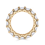 8.30ct Radiant Cut Diamond Eternity Band in 18k Champagne Yellow Gold