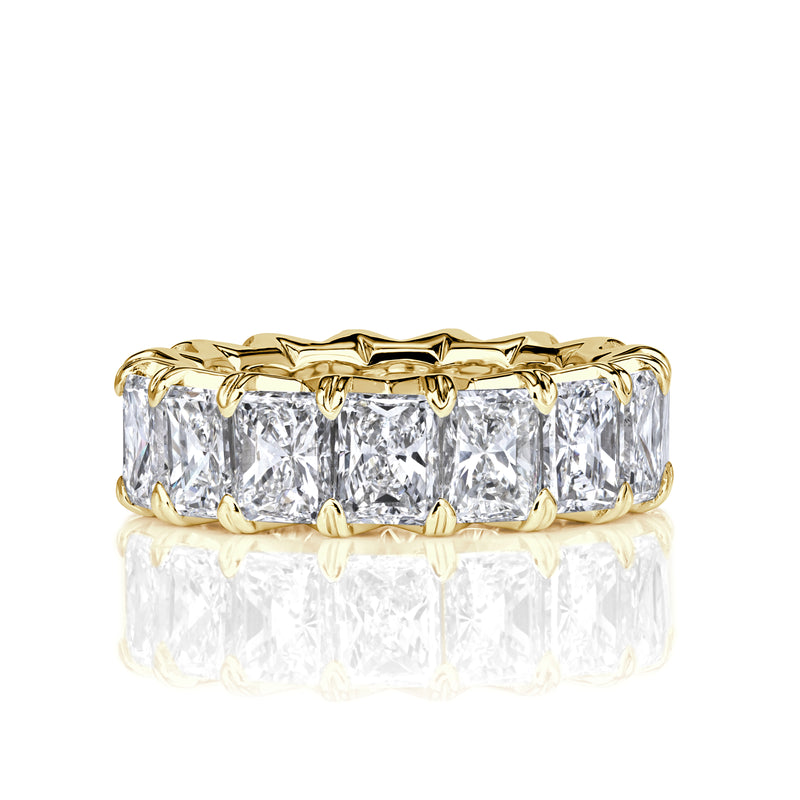 8.30ct Radiant Cut Diamond Eternity Band in 18k Yellow Gold