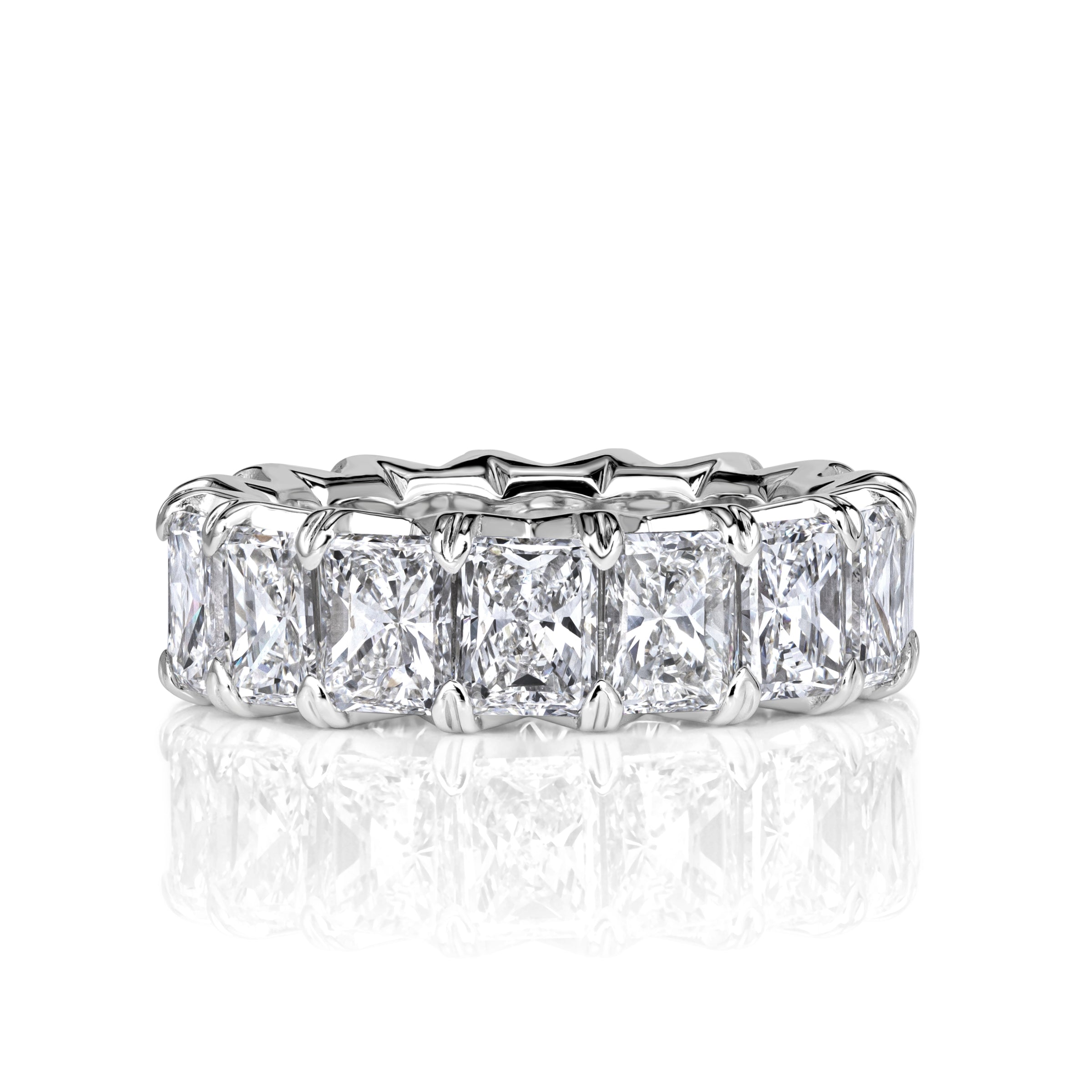 8.30ct Radiant Cut Diamond Eternity Band in Platinum