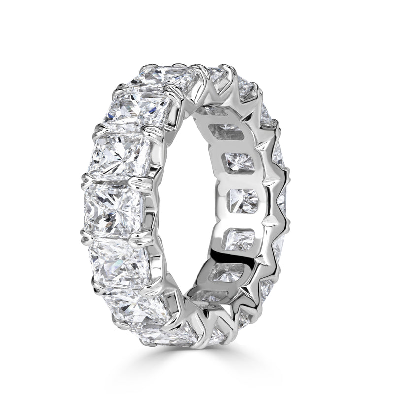 8.30ct Radiant Cut Diamond Eternity Band in Platinum