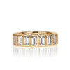 3.41ct Baguette Cut Diamond Eternity Band in 18k Champagne Yellow Gold