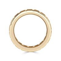 3.41ct Baguette Cut Diamond Eternity Band in 18k Champagne Yellow Gold
