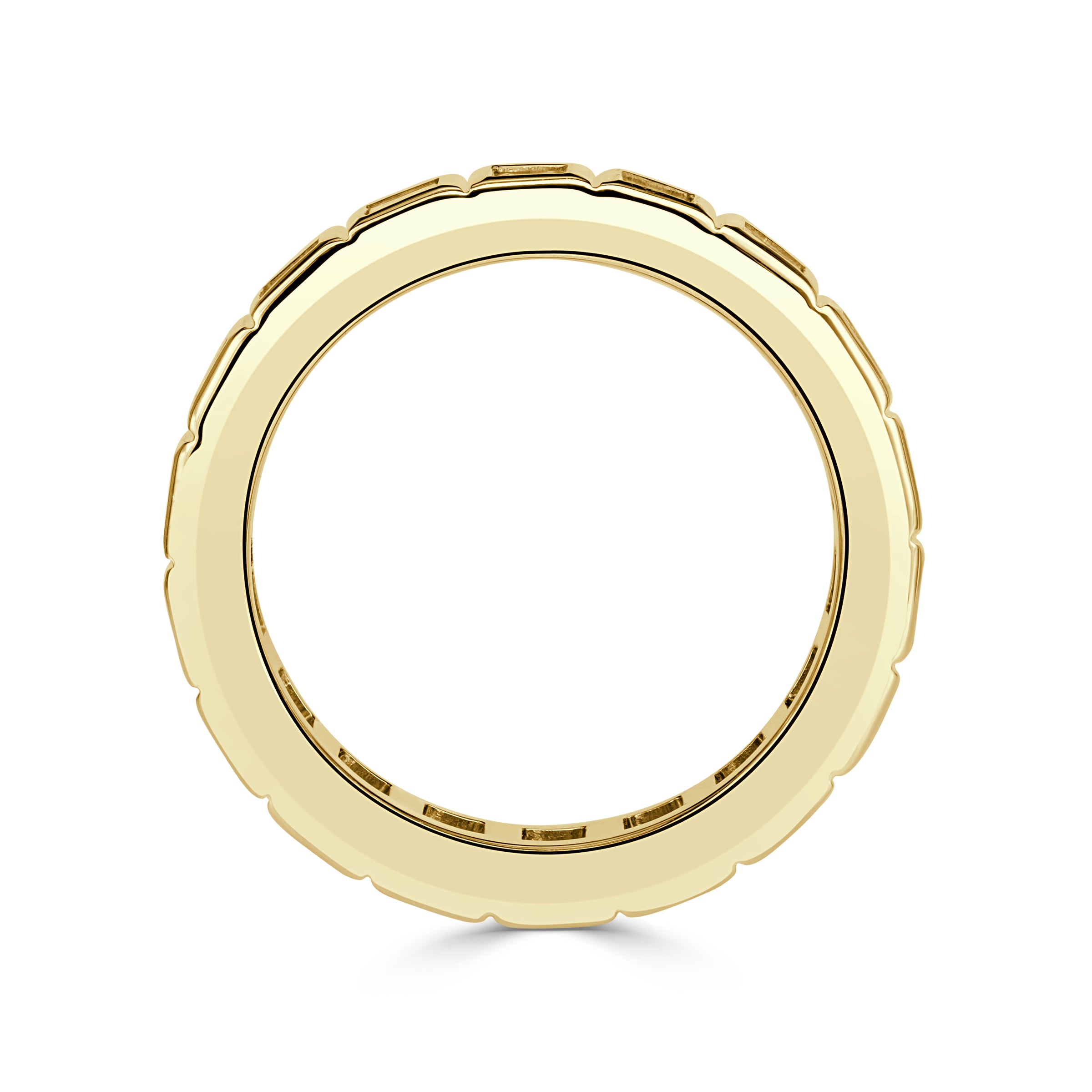 3.41ct Baguette Cut Diamond Eternity Band in 18k Yellow Gold