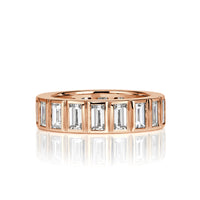 3.41ct Baguette Cut Diamond Eternity Band in 18k Rose Gold